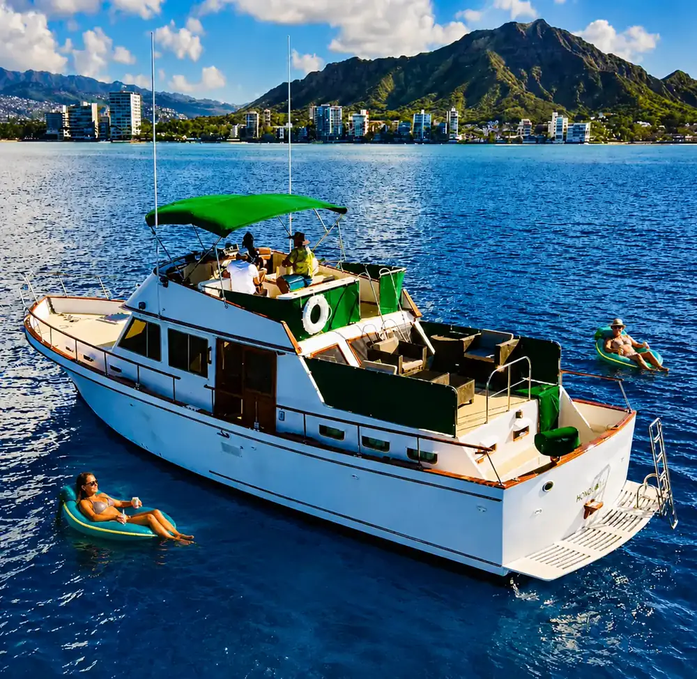 The Kona Star cruising the open ocean off Oʻahu