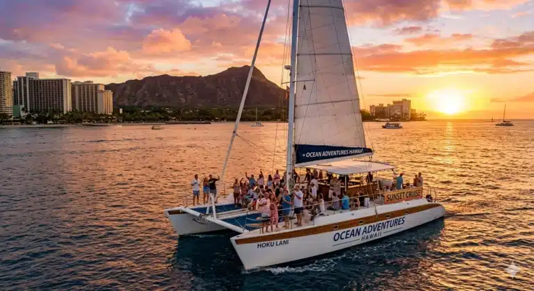 Read more about the article What Oahu Looks Like at Sunset from the Water